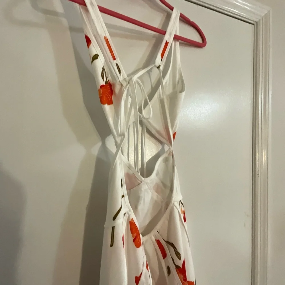 [Commense] Floral Cut-Out Tie-Back Flower MaxiDress NWT - Picture 10 of 13